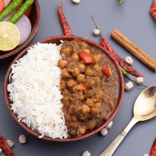 Chholey Amritsari with Rice