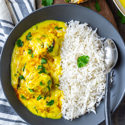 Kadhi Pakoda with Rice